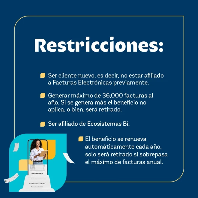 Restricciones Factura electrónica ebi