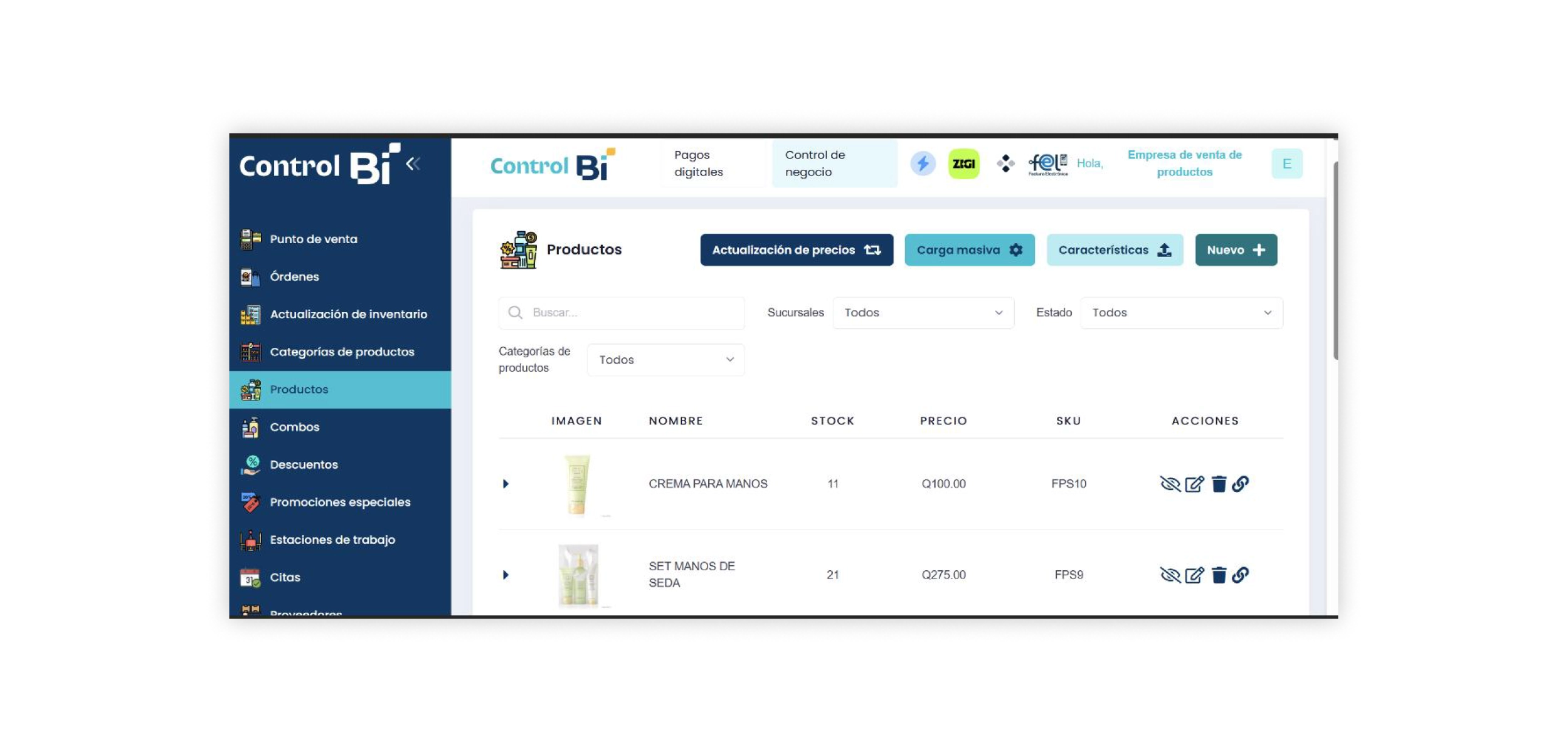 1 - productos y servicios 1 - productos y servicios