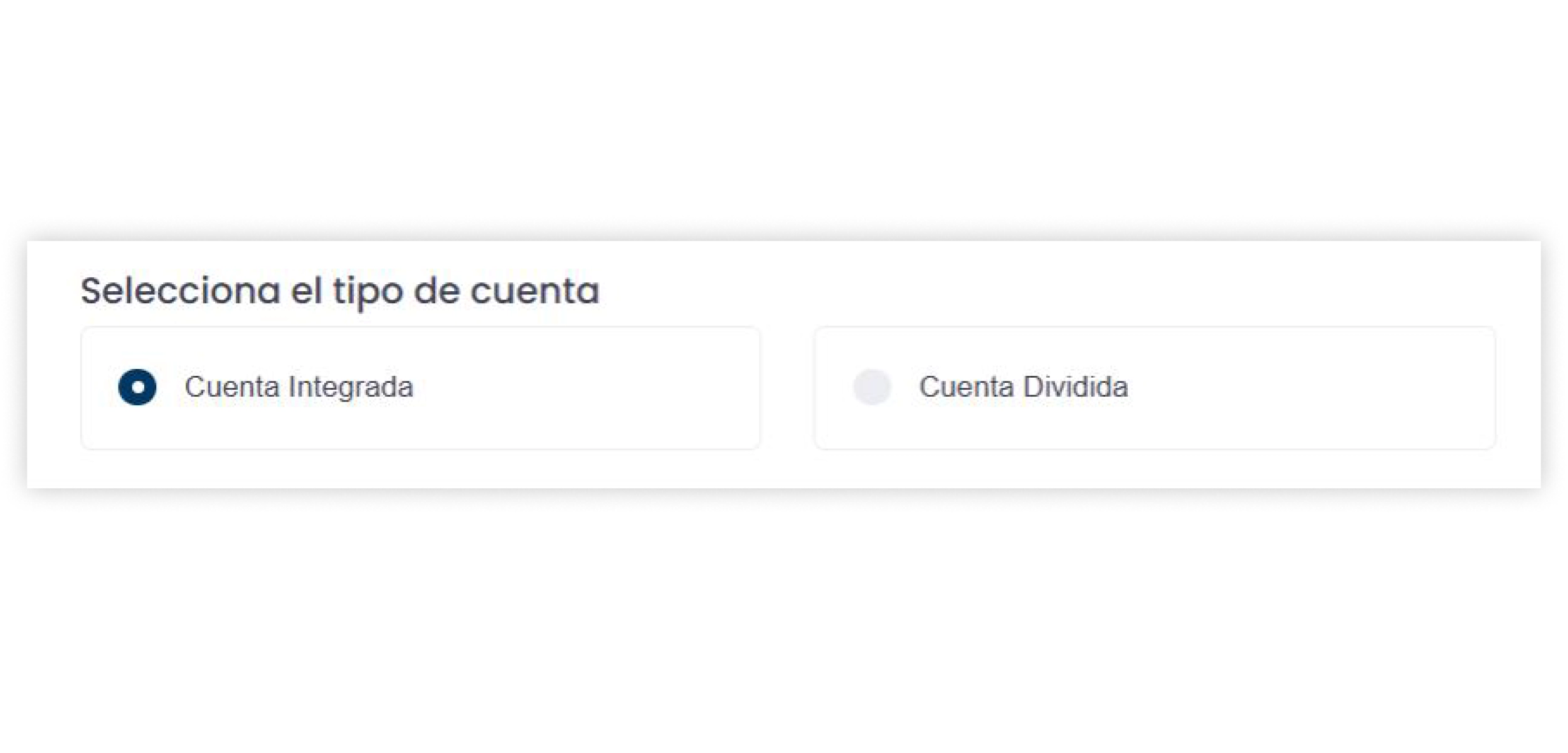 9 - selecciona tipo de cuenta 9 - selecciona tipo de cuenta