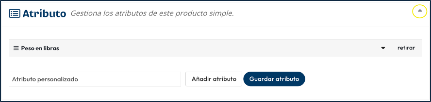 Atributo peso en libras mall bi Atributo peso en libras mall bi